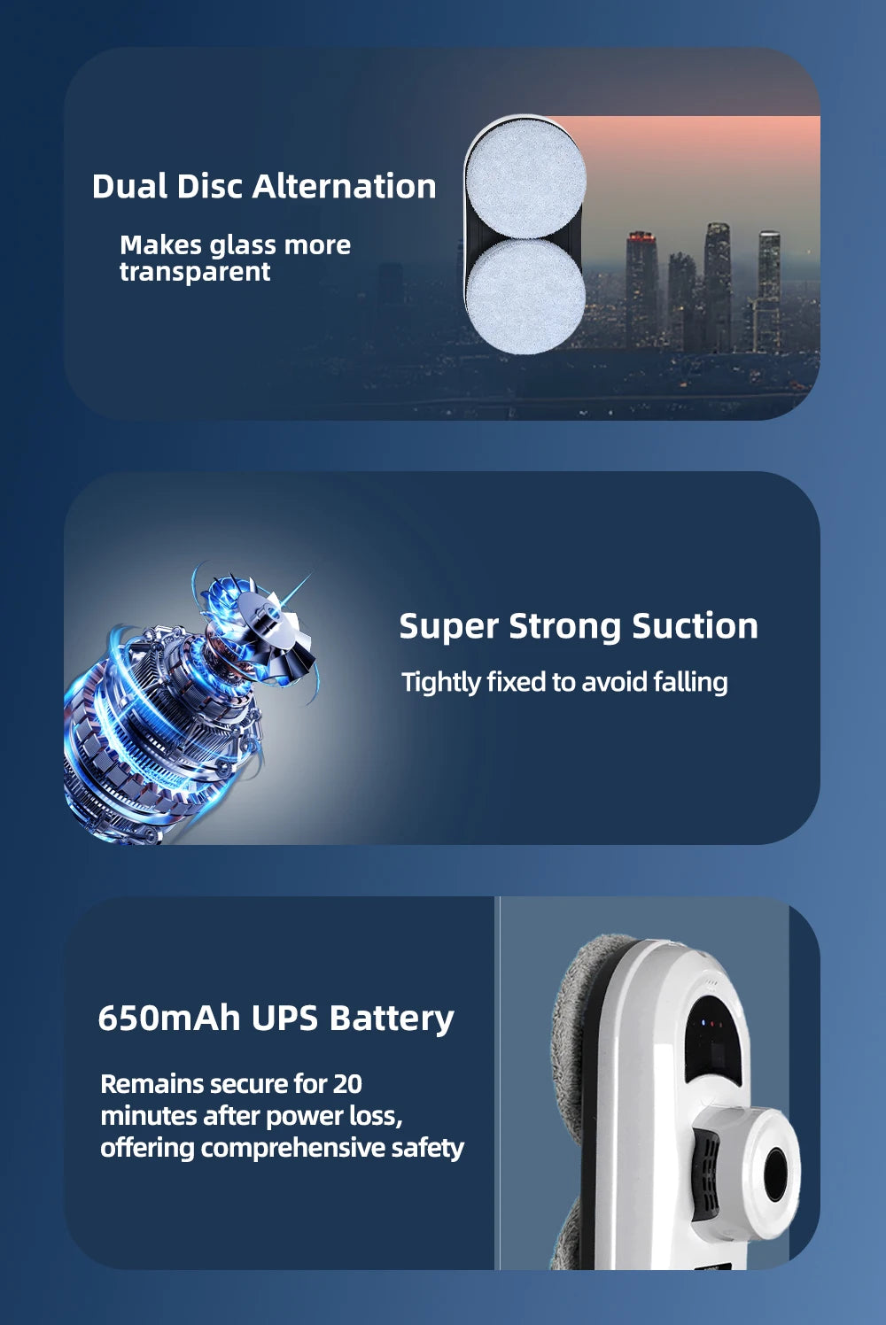 Window Vacuum Cleaning Robot Smart Window Glass Washer Electric Glass Limpiacristale Remote Control Automatic Window Cleaner