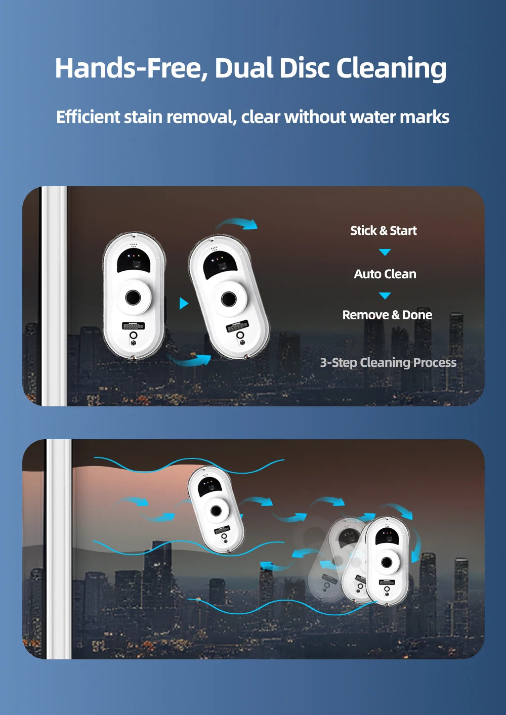 Window Vacuum Cleaning Robot Smart Window Glass Washer Electric Glass Limpiacristale Remote Control Automatic Window Cleaner