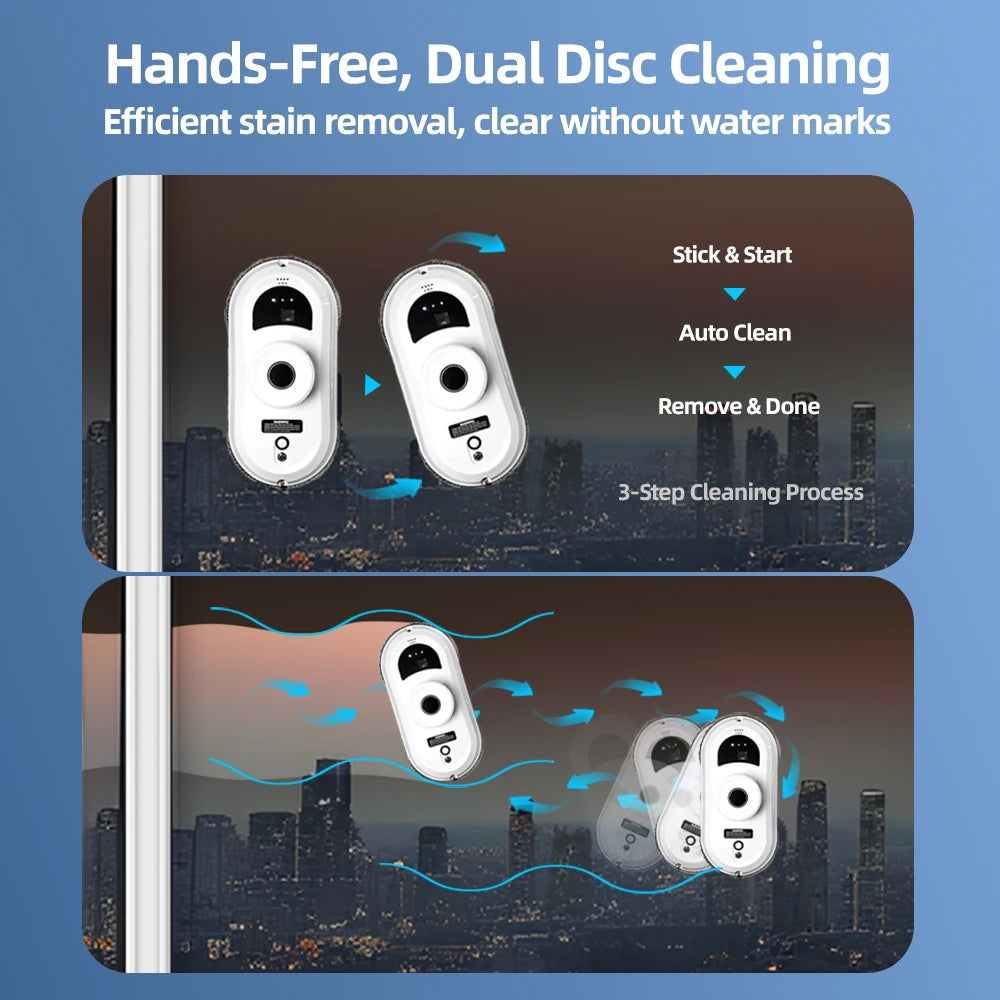 Window Vacuum Cleaning Robot Smart Window Glass Washer Electric Glass Limpiacristale Remote Control Automatic Window Cleaner