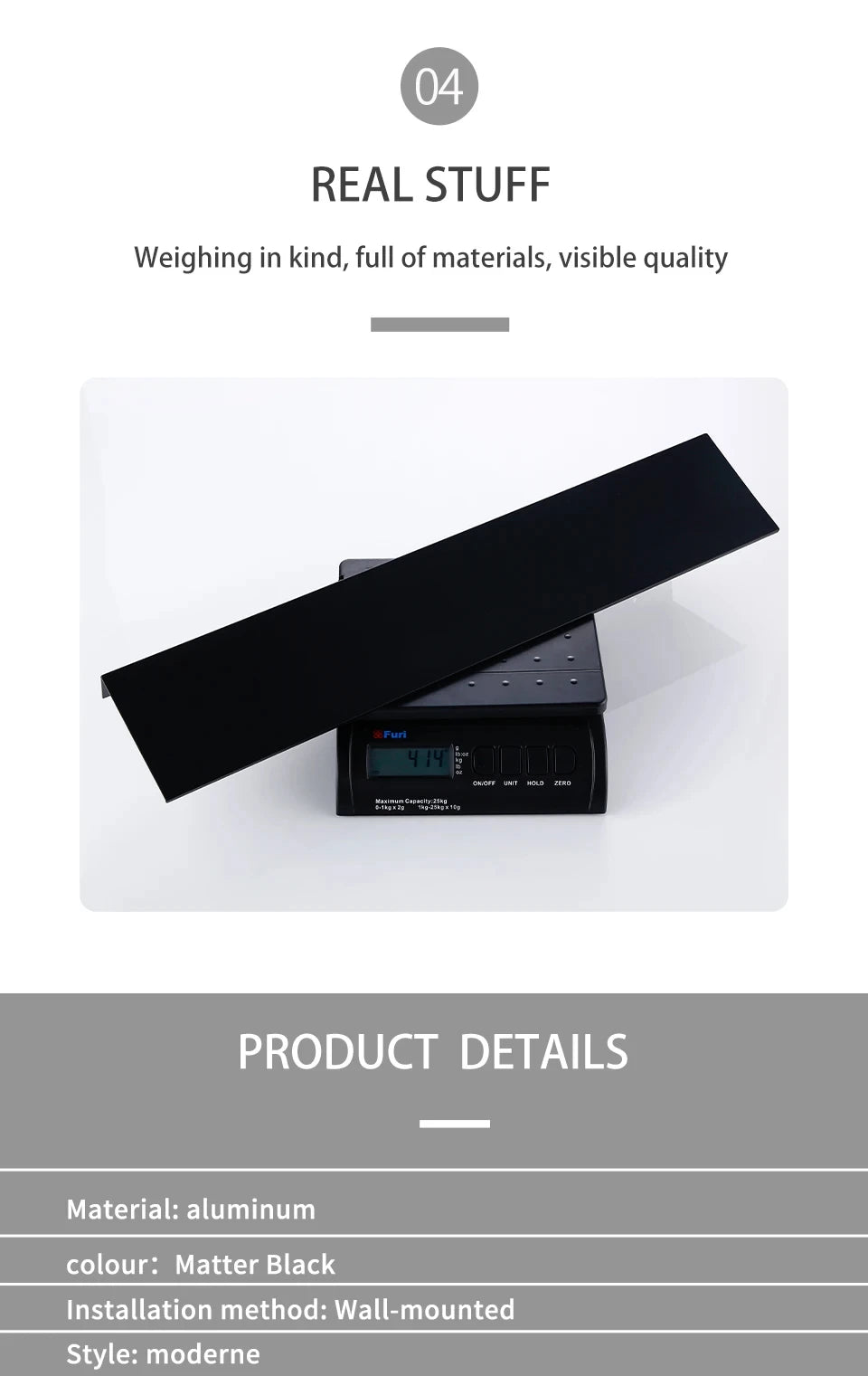 Matt Black Wall Shelf 30-50cm Modern Bathroom Accessories Kitchen Shower Bath Storage Rack Wholesale Promotion