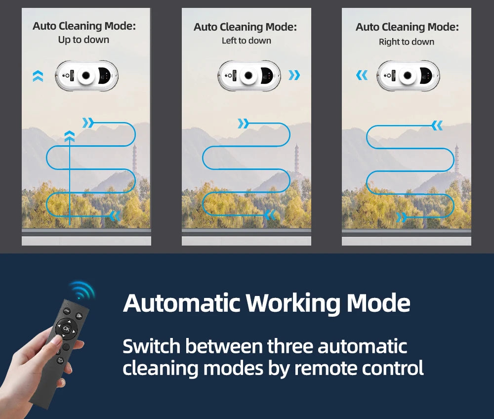 Window Vacuum Cleaning Robot Smart Window Glass Washer Electric Glass Limpiacristale Remote Control Automatic Window Cleaner