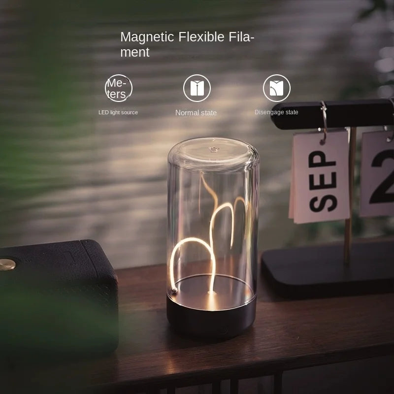 Portable quantum wire ambient magnetic light Type-C charging, eye protection function, bedroom, study, camping, Christmas gift