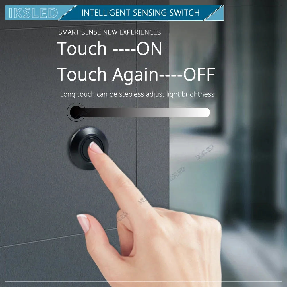 Hand Sweep Switch 5A 12V-24V, Smart IR Motion Sensor Light for Wardrobe Cabinet, Touch ON/OFF & Dimming, for Closet LED Lamp